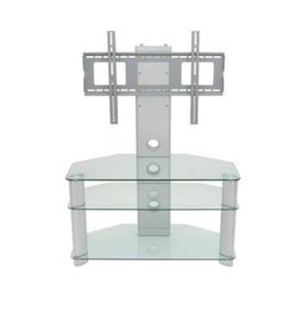 Luxury TV Glass Stand Stylish all-in-one home theatre stand with mounted bracket new in box 32" to 55"