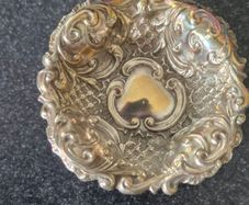 Sterling Silver Pin Dish and a Birmingham Silver Napkin Ring