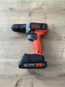 BLACK+DECKER 18V Cordless 37Nm Torque Drill Driver with LED Worklight, 1.5Ah Battery