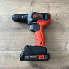 BLACK+DECKER 18V Cordless 37Nm Torque Drill Driver with LED Worklight, 1.5Ah Battery