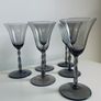Vintage Orrefors Astrid Smoked Glass Aperitif Glasses Set of 6 Simon Gate Image 3
