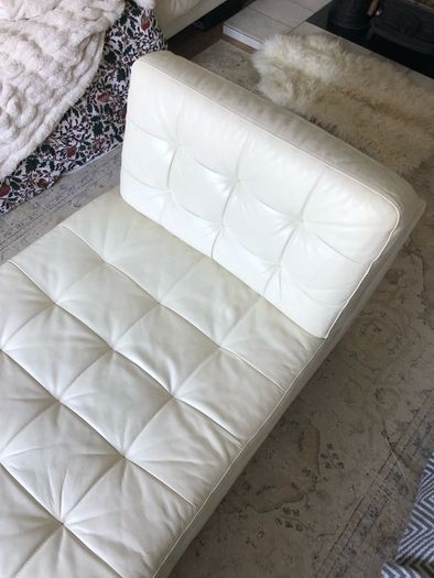 IKEA Landskrona Chaise longue, add-on unit, beige leather