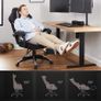 _Gaming chair, office chair with footrest, desk chair, ergonomic design, adjustable headrest, lumbar support, loadable up to 150 kg, black-gray Image 2