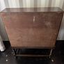 Vintage Jacobean Style Oak Bureau Desk - Leather Inset & Barley Twist Legs Image 5