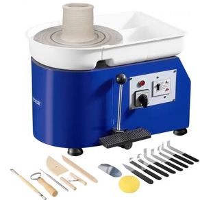 Pottery Wheel 27.9 cm Ceramic Wheel Foot Pedal Sculpting Tools Apron 350W