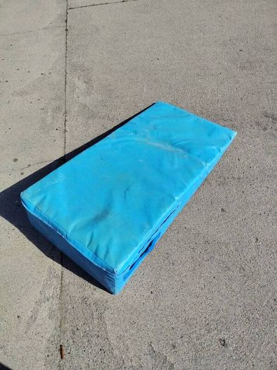 Gymnastics bar, mat, wedge