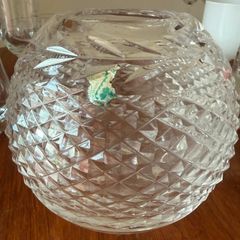 Vintage 1980's Waterford Crystal Glandore Rose Bowl