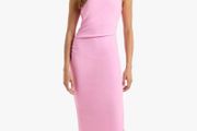 FOREVER NEW Barbie Pink Cut-out One Shoulder knit Sz 10UK - Bnwot Rrp 159 (New)