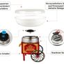 Candy Floss Machine for Home, for Children's Birthday Parties, Red/White Image 4