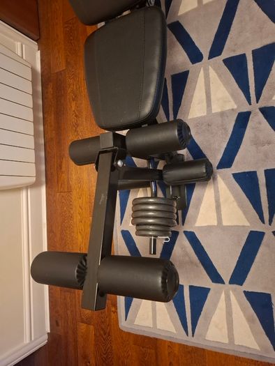 Weight bench with leg extensions