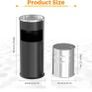 12L Rubbish Bin Outdoor Stainless Steel Trash Can with Lid Large Outdoor Bin Garbage Can for Garden, Backyard, Home, Office, Restaurant, Indoor, Black Image 2
