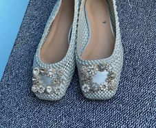 Alma Blue silver buckle shoes size 39
