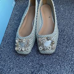 Alma Blue silver buckle shoes size 39