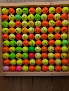Coloured golf balls