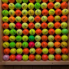 Coloured golf balls