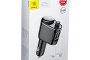 Baseus Locomotive Dual USB Bluetooth FM Transmitter with Cigarette Lighter Port