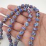 Antique Venetian Style Chevron & Skunk Glass Beads Necklace Image 9