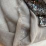 Sian Jacobs 70% Cashmere, 30 % Silk - 120 cm by 120 cm Scarf with embellishment on one corner Image 6