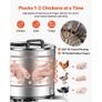 Chicken Plucker Machine, 400mm Drum, 500W & 230RPM Electric Chicken Plucking Machine with 114 Soft Fingers & Transport Wheels, Stainless Steel Feather Remover for Processing 1-2 Chicks Once Image 4