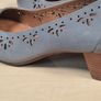 womens CLARKS DENNY DAZZLE grey shoes leather slip on heels court pumps Size UK 5.5 E wide fit EU 38.5 Image 10