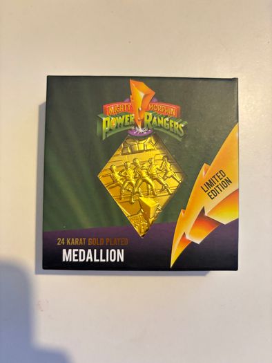 Power Rangers Medallion 24 karats gold plate