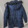 NEXT girls long navy jacket Image 3