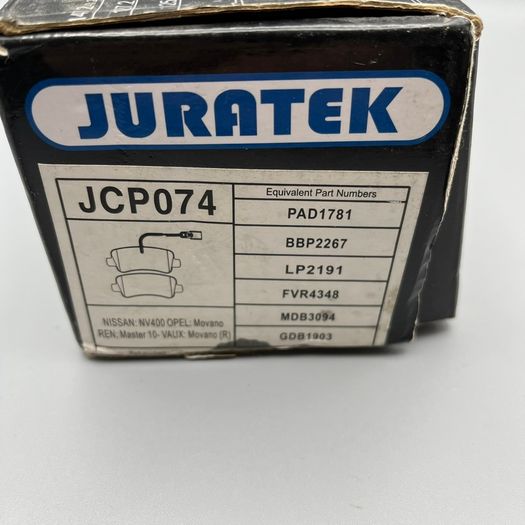 Juratek Rear Brake Pads Set - JCP074 - NV400, Movano, Master - Brand New Sealed
