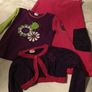 Girls dress, cardigan and top set, Age 7-8 Image 2
