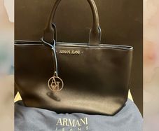 Armani Jeans Black Designer Shoulder Handbag