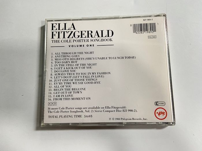Ella Fitzgerald CD The Cole Porter Songbook Vol 1