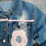 Les Gonzesses de Paris Womens Denim Jacket - Sz 2 UK 10 - Boho Y2K Style Image 7