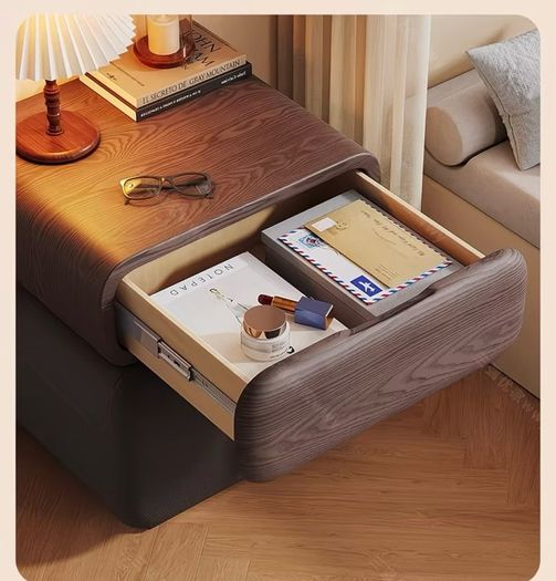 Bedside Nightstand  bed side table with Built in Safe
