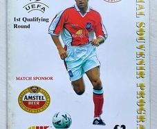 Very Rare 1999 St. Patrick's Athletic v FC Zimbru - UEFA Champions League 1st Qualifying Round Programme