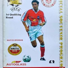 Very Rare 1999 St. Patrick's Athletic v FC Zimbru - UEFA Champions League 1st Qualifying Round Programme