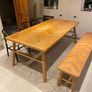 Dining room table, chairs and bench Image 3