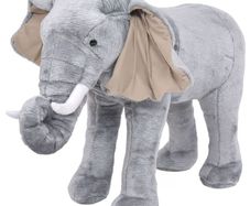 Standing Plush Toy Elephant Grey XXL
