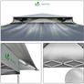 3.6m x 3.6m Pop Up Gazebo with Mesh Sides, Garden Double Roof Marquee Party Tent with Leg Weights & Roller Bag, Grey Image 6