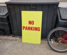 large aluminium  No Parking  sign