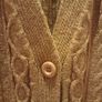 SEE BY CHLOE wool cable knit cardigan -- size M -- ochre Image 2