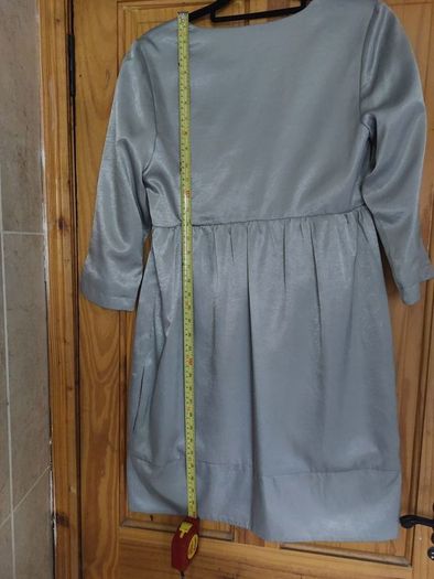 Gestuz silver satin mini dress (free postage)