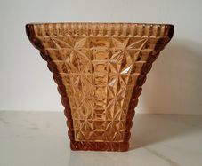 Art deco centrepiece glass vase