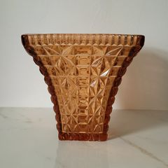 Art deco centrepiece glass vase