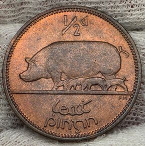 Ireland 1964 1/2d Halfpenny Superb Gem BU Coin