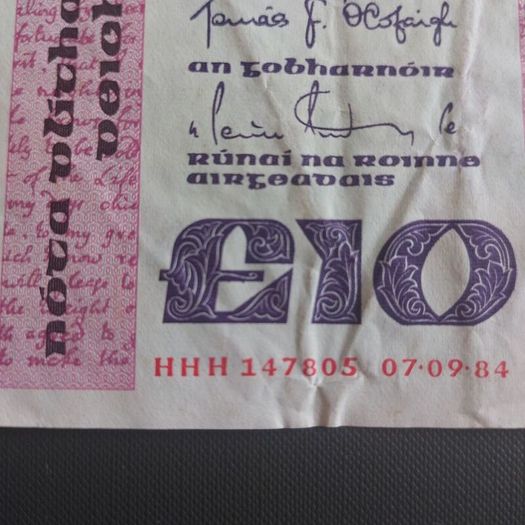 Rare 1984 B series 10 Pound Replacement HHH Note