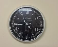 Cream and black large clock
