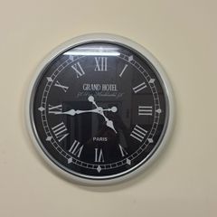 Cream and black large clock