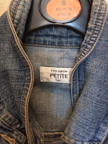 ladies jacket denim Topshop size 12 petite