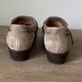 Ladies taupe suede shoes Image 3