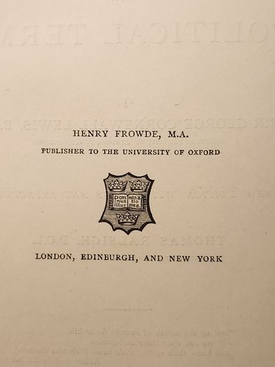 On The Use And Abuse Of Some Political Terms. By Sir George Cornewall Lewis. New Edition With Notes And Introduction By Thomas Raleigh D.c.l. Published By Claredon Press1898. Hardback In Fair Condition.  See Photos For Same.