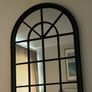 Very large black arch wall mirror full length Image 2